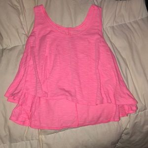 Hot pink crop tank top